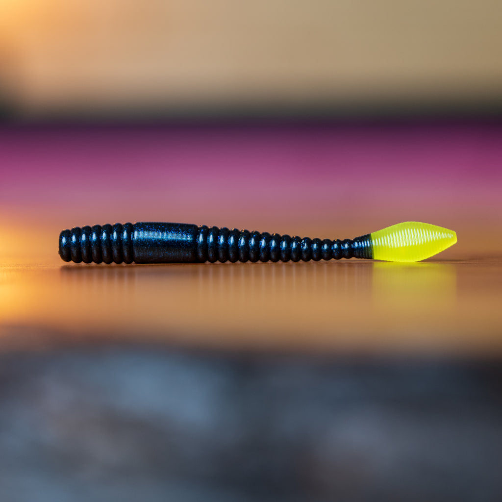 Steelhead Worms: Chartreuse/Hot Pink Tail